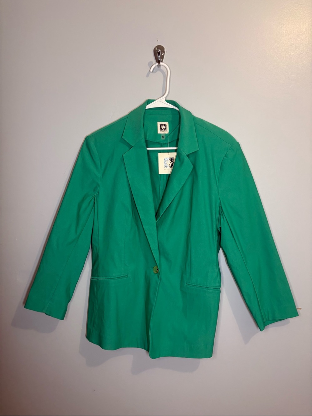 Brand New Anne Klein Green Women's Single-Button Blazer Jacket Large Business - Picture 5 of 9